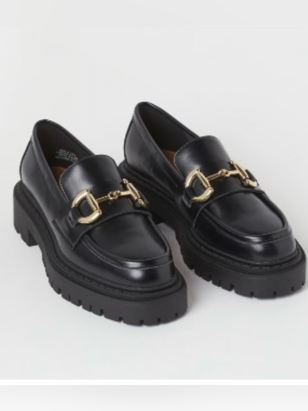 H&M Chunky Black Loafers Size: 39